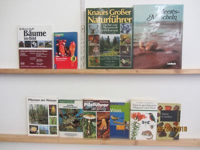 62 Bücher Naturführer Bestimmungsbücher Pflanzen Tiere Mineralien Pilze u.a.