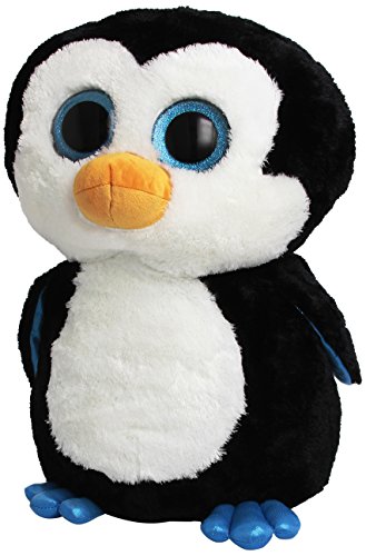 TY 7136803 - Waddles Boo X-Large - Pinguin schwarz/weiß, 42 cm, Beanie Boos, Glubschis