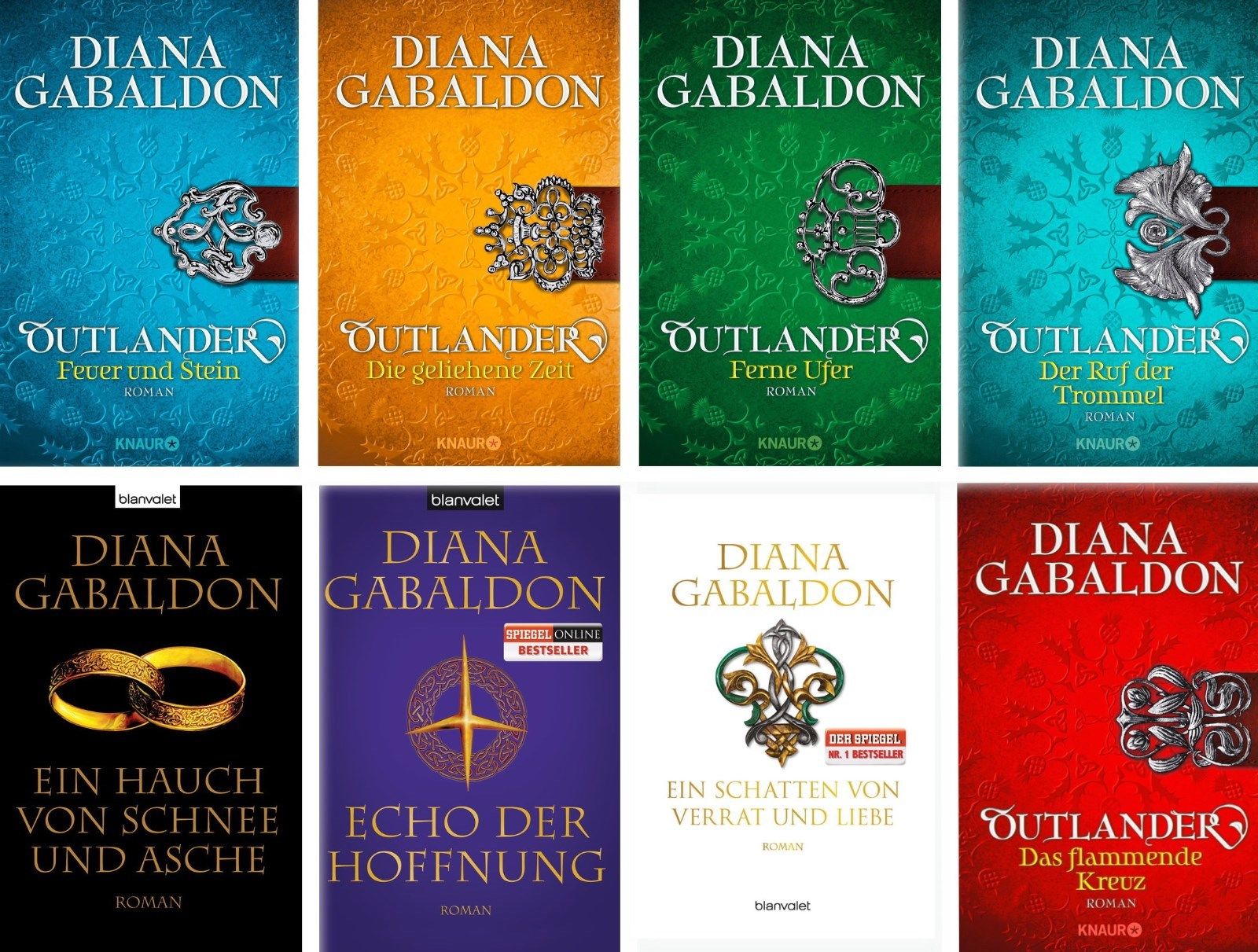 Highland Saga komplett Band 1 2 3 4 5 6 7 8 von Diana Gabaldon  Outlander