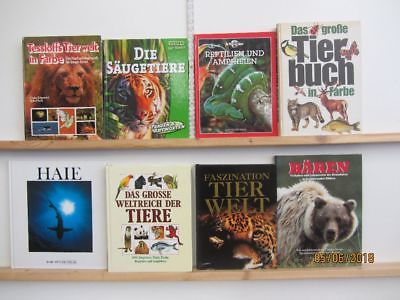 21 Bücher Bildbände Tiere Tierbildbände Säugetiere Fische u.a.