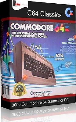 3000 Commodore C64 Classic Games for PC with Emulator