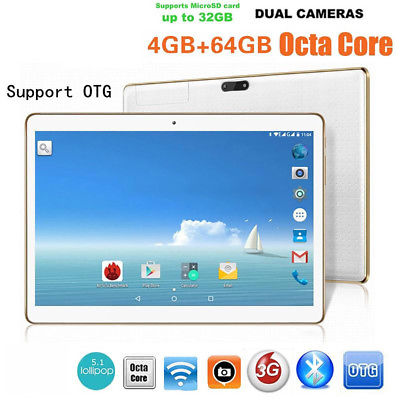 10.1 Inch Tablet PC 4G + 64G Android 6.0 Dual SIM &Camera GPS Phone Wifi Phablet