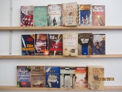 Ken Follett 18 Bücher Romane historische Romane Thriller Spionageromane