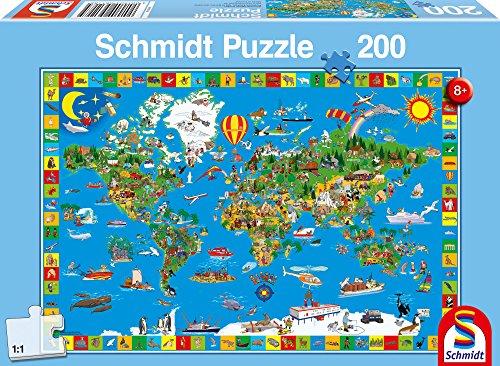 Schmidt Spiele 56118 - Deine bunte Erde, 200 Teile Puzzle