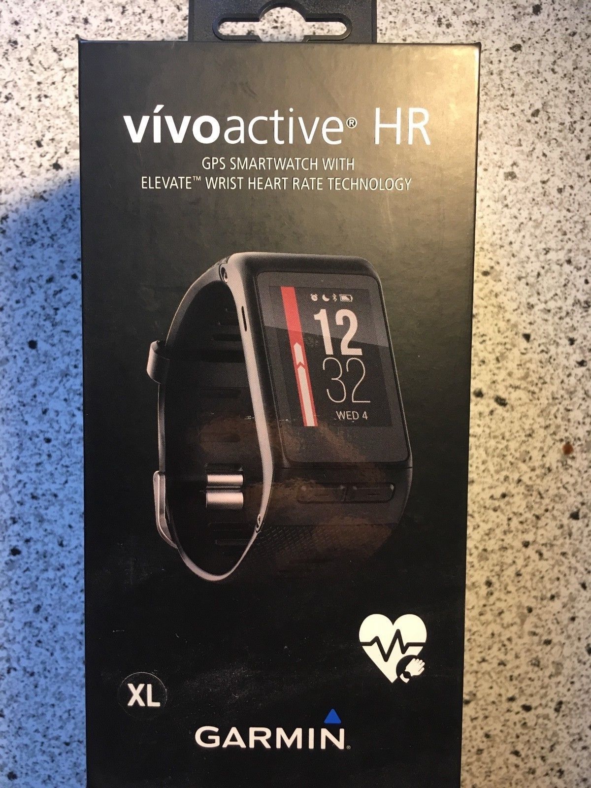 Garmin Vivoactive HR (XL-Armband) Sportuhr / Laufuhr mit Pulsmesser und GPS