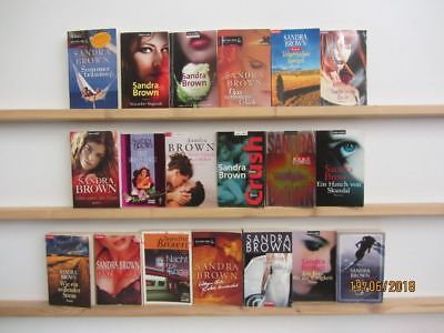 Sandra Brown 19 Bücher Romane Kriminalromane Krimi Thriller Liebesromane
