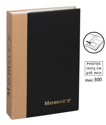 Memory Fotoalbum in Schwarz für 300 Fotos in 10x15 cm Einsteckalbum Fotobuch