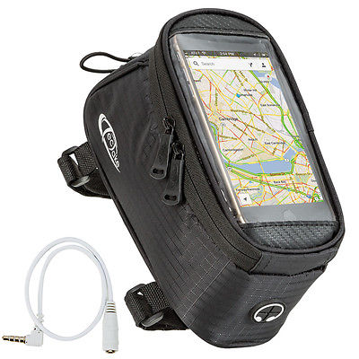 Fahrradtasche L Rahmentasche Handy Oberrohrtasche Smartphone Tasche schwarz