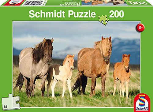 Schmidt Spiele 56199 Pferdefamilie Puzzles, 200 Teile