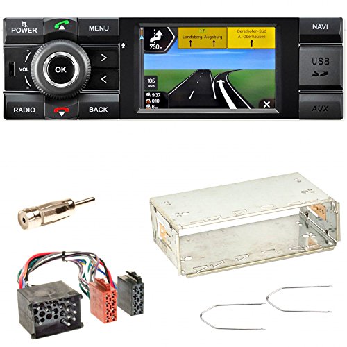 Kienzle MCR 1031 NAV Autoradio Digitalradio DAB+ Bluetooth USB AUX 1-DIN Navigation MP3 WMA FLAC Einbauset für BMW 3er E36 Z3