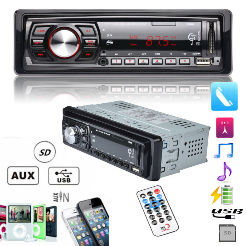 AUTORADIO KFZ FM MP3 Player Auto FREISPRECH-EINRICHTUNG Car USB SD AUX REMOTE