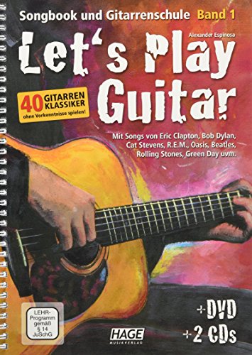 Let's Play Guitar: Songbook und Gitarrenschule + DVD + 2 CDs