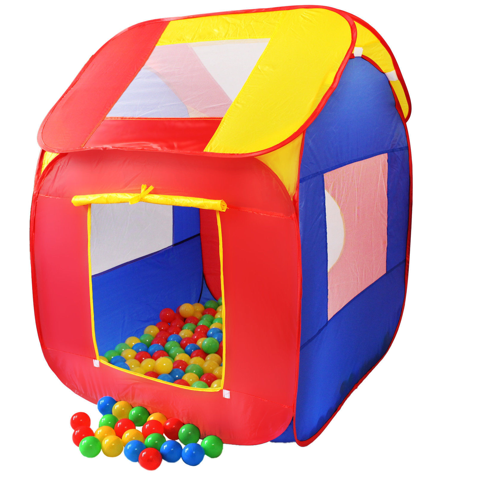 KIDUKU® Spielzelt + 200 Bälle + Tasche Kinderzelt Bällebad Haus Kinderspielzelt