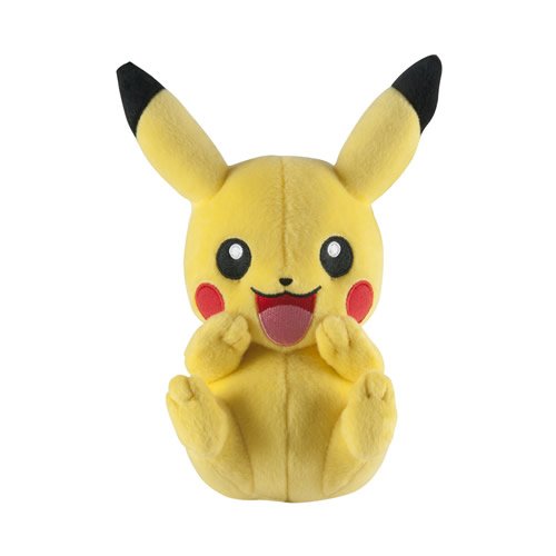 Tomy T18844 Pikachu Plüsch Lachend - Hochwertiges Pokémon Stofftier - Zum Spielen und Sammeln - ab 3 Jahre