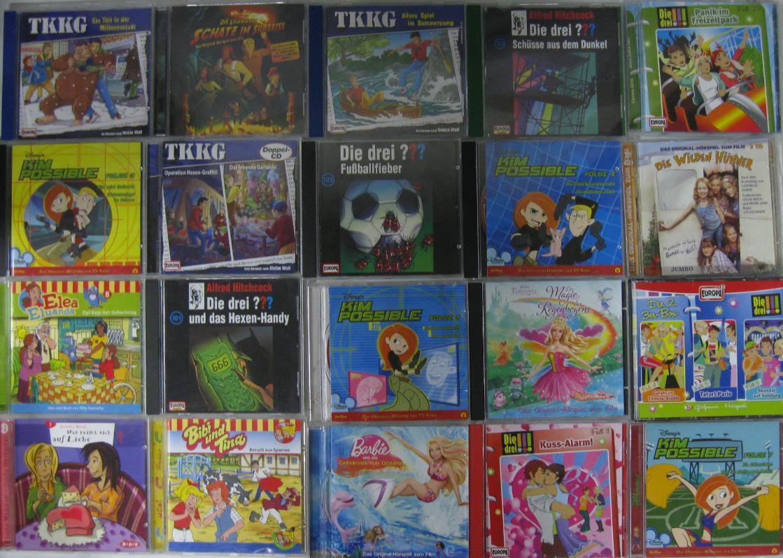 24 CD Hörbuch Hörspiel Sammlung Kinder Die drei Fragezeichen TKKG Bibi und Tina