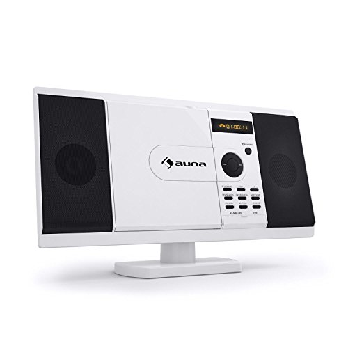 auna MCD-82 • Stereoanlage • Kompaktanlage • Microanlage • UKW Tuner • Player CD / DVD • MP3-fähiger USB-Port • SD-Slot • LCD-Display • 50 Senderspeicher • Wandmontage Möglich • Fernbedienung • Weiß