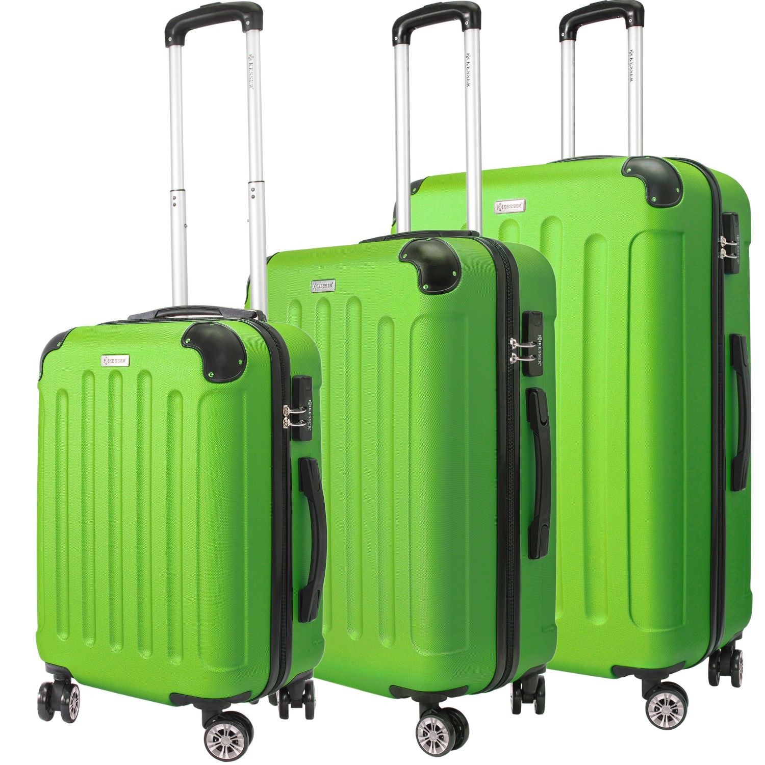 KESSER® 3tlg Reisekoffer Set Trolley Hartschale Hartschalenkoffer Koffer M-L-XL