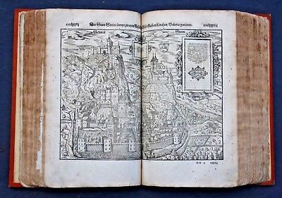 SEBASTIAN MÜNSTER COSMOGRAPHEY DAS IST BESCHREIBUNG ALLER LÄNDER, 1598,RAR