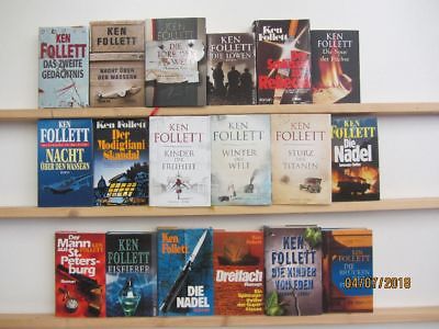 Ken Follett 18 Bücher Romane historische Romane Krimi Kriminalromane