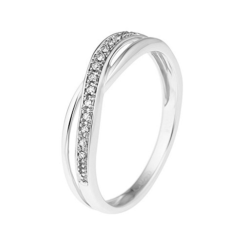 Diamonds & You-Weboptik-Ring Weißgold 9 kt Premium Diamant 0,03 Karat T48-AM - 9RG 21 B 399/48