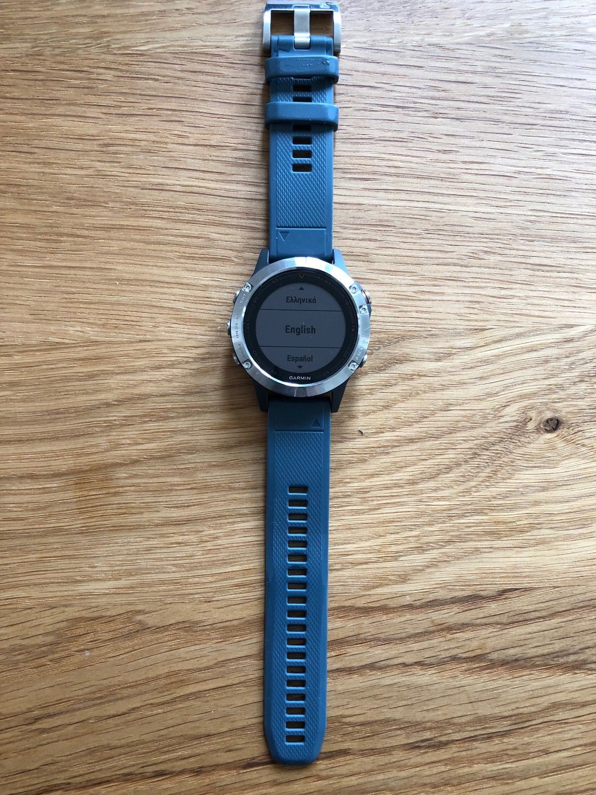 Garmin Fenix 5 GPS Multisport Smartwatch 47 mm - silber/blau (010-01688-01)