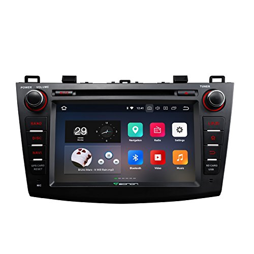 Eonon Car Stereo Radio Android 8.0 GPS Navigation 4GB RAM Octa Core CD DVD Player Multimedia 8 Inch Touch Screen for MAZDA 3 2010 2011 2012 2013 Support Steering Wheel Control with 4G Wifi Bluetooth GA9163A