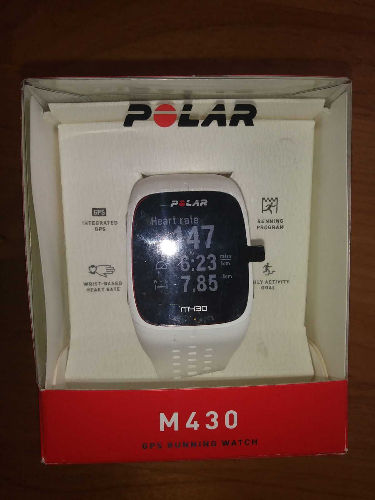 Polar M430 GPS-Sportuhr , weiss , neuwertig, 1 x getragen