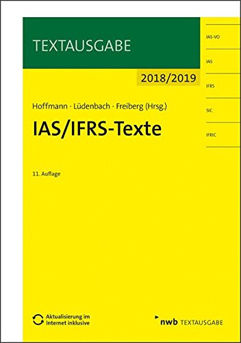 IAS/IFRS-Texte 2018/2019 (Textausgabe)