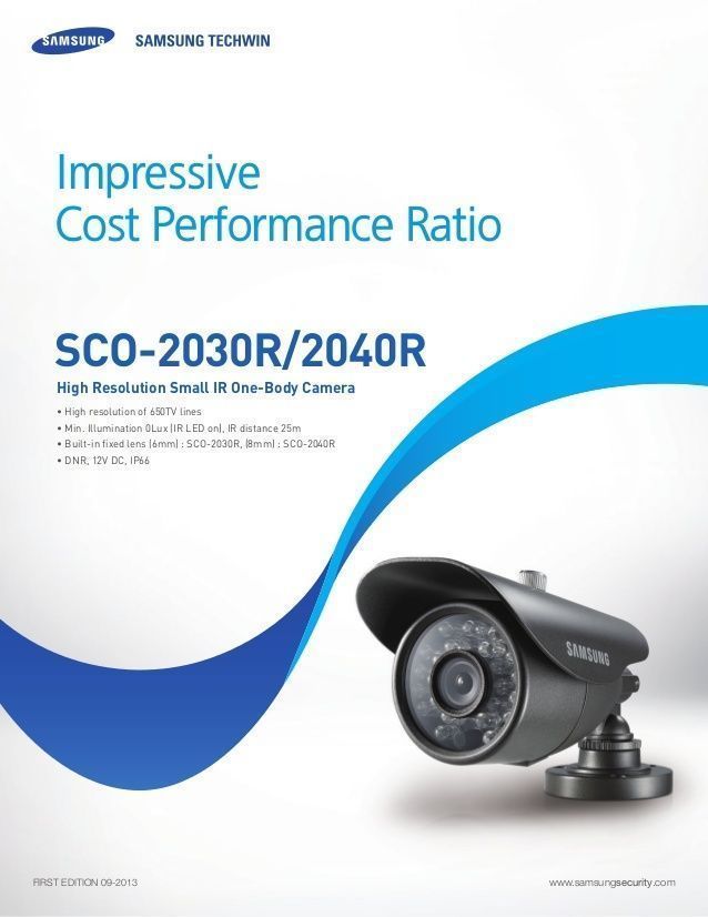 SAMSUNG SCO-2040R CCTV BULLET CAMERA 650TVL COMPATIBLE WIT SWANN PRO-735 PRO-535