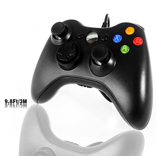 PC Controller, Wired Gamepad für Xbox 360 Windows Micsoft (Windows XP, Vista, 7, 8, 8.1, 10) Schwarz