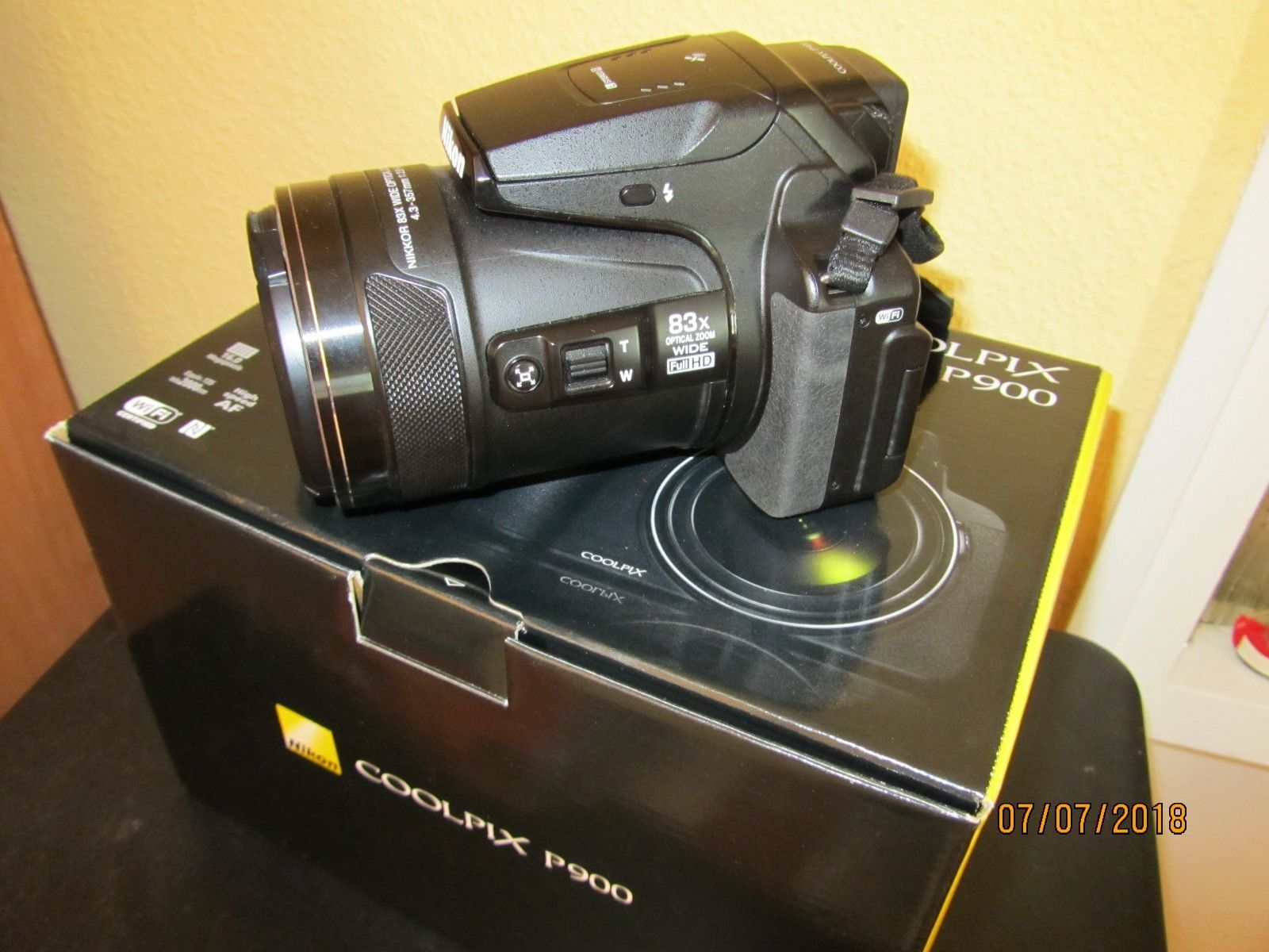 Nikon COOLPIX P900 16.0 MP Digitalkamera - Schwarz 83 Fach Zoom Top Zustand