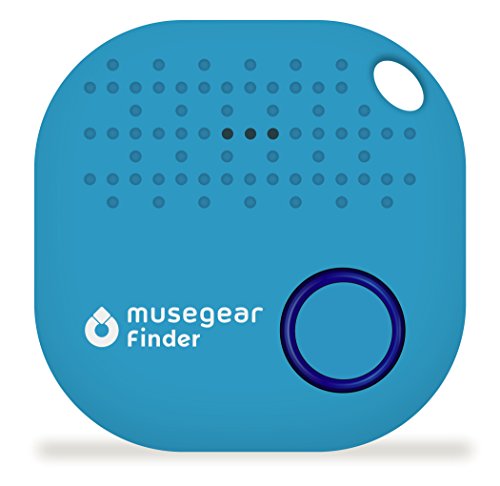 musegear Schlüsselfinder mit Bluetooth App I Version 2 I Keyfinder Laut für Handy in Hellblau I GPS Ortung/Kopplung I Schlüssel Finden