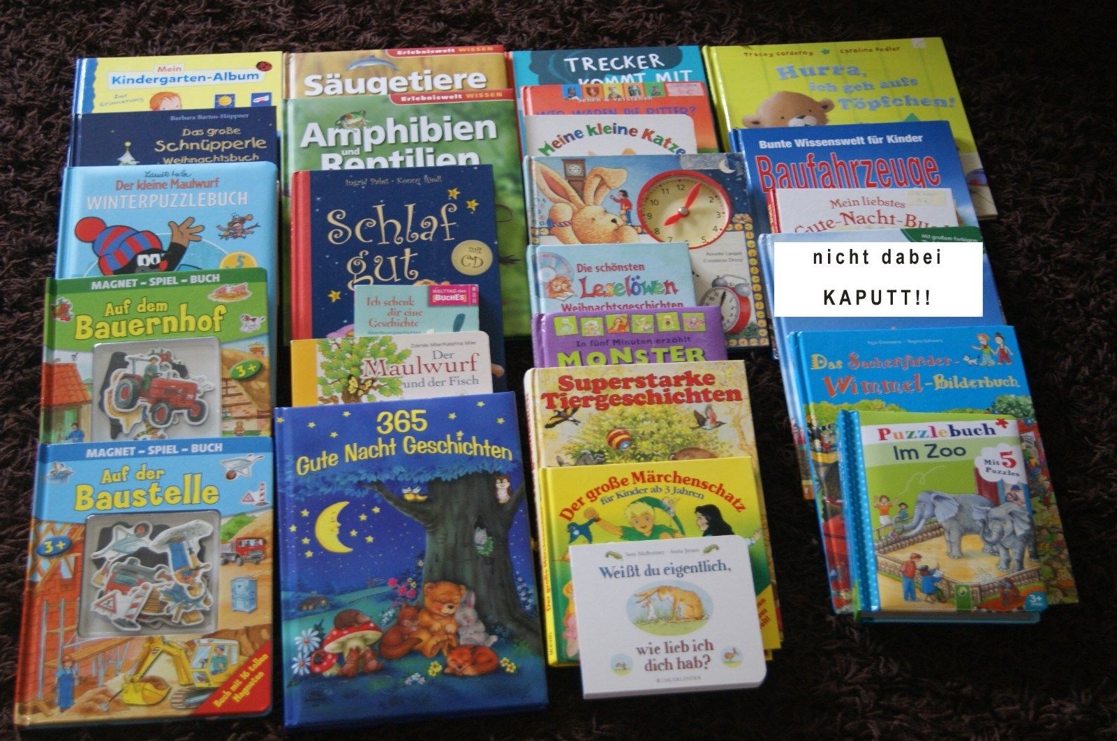 Kinder Bücher Paket (25 Stück) Gute Nacht, Puzzlebuch, Magnet Spiel,kl. Maulwurf