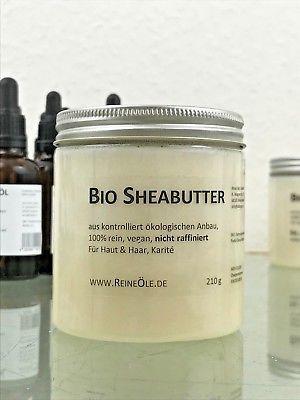 Bio Sheabutter* 100%rein nicht raffiniert  Bio-Zert. kaltgepresst Karité 210g