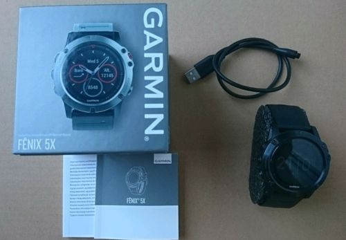 Garmin fenix 5X GPS Multisport Smartwatch - Saphir/Grau/Schwarz