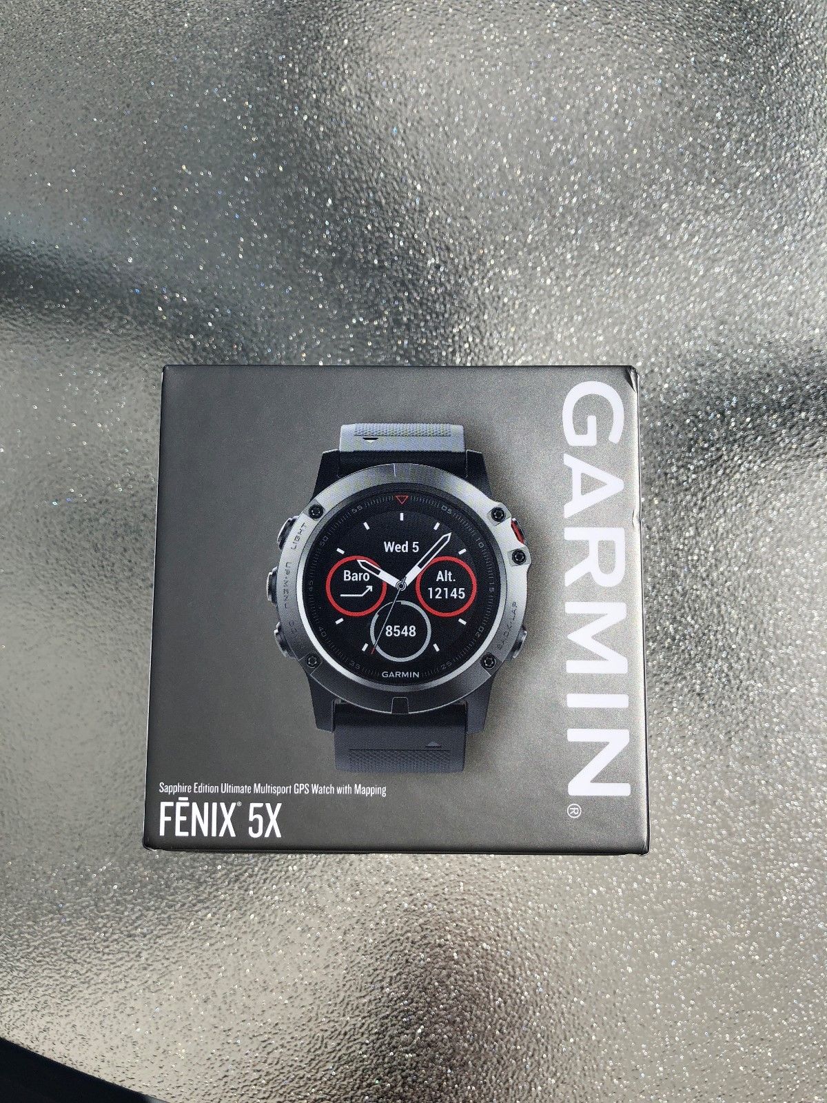 Garmin Fenix 5X Multisport, Sapphire-Glas, schwarz, GPS, CLONASS, Karten etc.