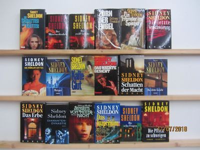 Sidney Sheldon 18 Bücher Romane Krimi Kriminalromane Schicksalsromane