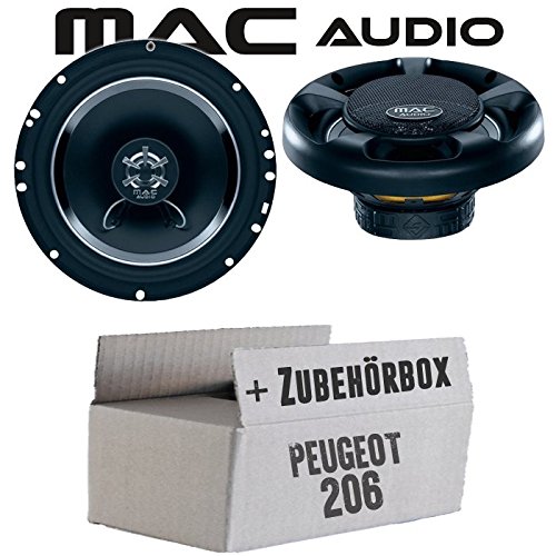 Peugeot 206 - Lautsprecher Boxen Mac-Audio Street - 16cm 280Watt Auto Einbausatz - Einbauset
