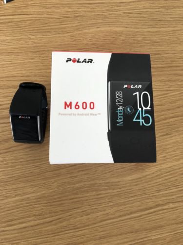 Polar M600 Fitness Smartwatch schwarz Android Wear GPS Sportuhr + 2. Band