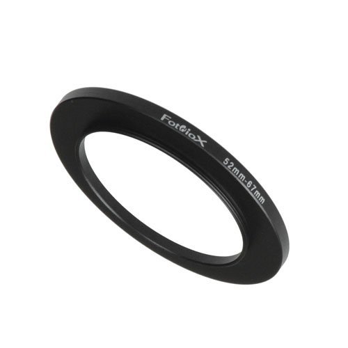 Fotodiox Metall Step Up Filteradapter Ring, eloxiert Schwarz Metall 52mm-67mm, 52-67 - Objektivgewinde auf Filtergewinde