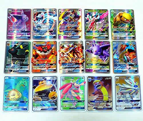200 Pcs Pokemon TCG - Karten 53 Ex Cards & 60 Mega Karten - 80 gx Cards & 7 Energie Karten (Englische fassung)