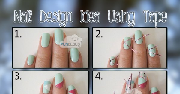 1. Easy Nail Tape Design Tutorial - wide 11