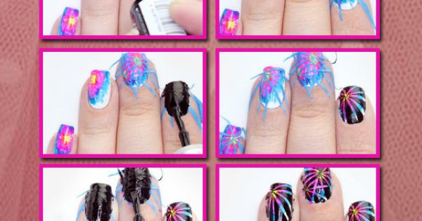 7. Colorful Tape Nail Art Designs - wide 3