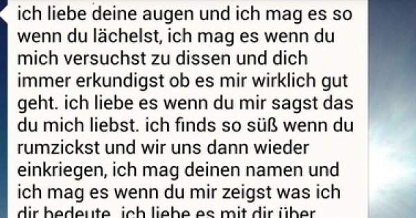 Susse Liebeserklarung