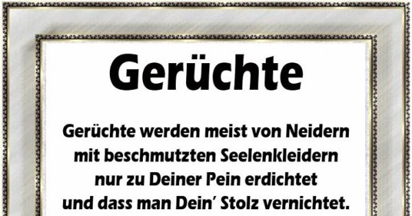 Gerüchte...