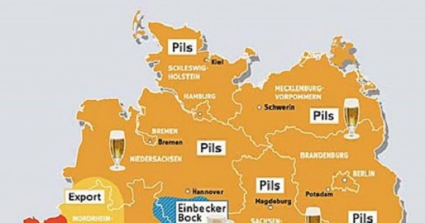 Bierkarte Deutschlands