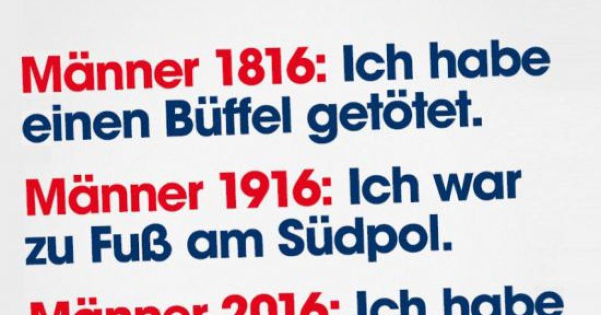 Männer früher und heute