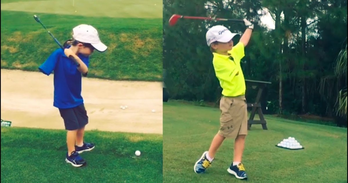 Wie dieser kleine Junge ohne rechten Arm Golf spielt, ist einfach nur Unglaublich!
