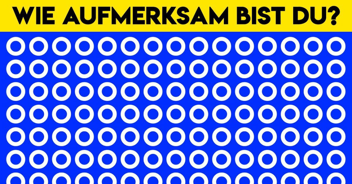 Nur die aufmerksamsten 4% werden diesen Test bestehen!