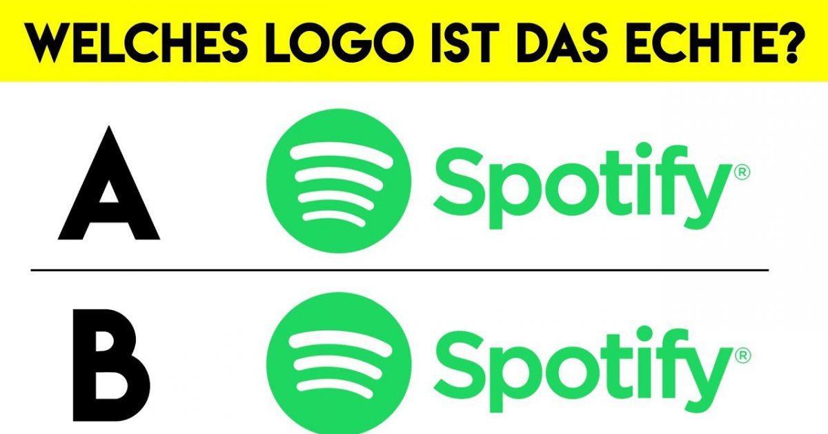 Nur 2 von 10 Menschen erkennen das RICHTIGE Logo!